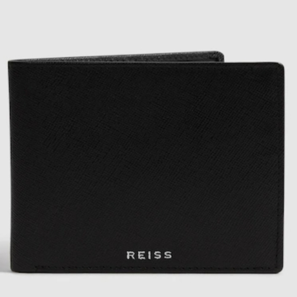 REISS Cabot Leather Wallet Colour Black Retail Price $80.00 USD
